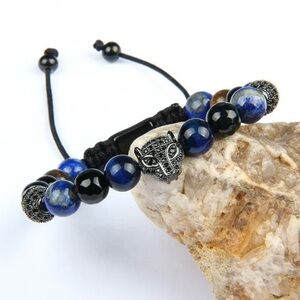 Men’s beaded Panther Bracelet